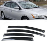 Fit 2013-2017 Nissan Sentra Window Vent Visors Sun Rain Guard
