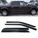 Fit 2017-2019 Ford F150 F250 Crew Cab Window Vent Visors Rain Guard
