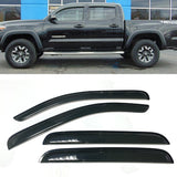Fit 2016-2020 Toyota Tacoma Double Cab Window Vent Visors Rain Guard