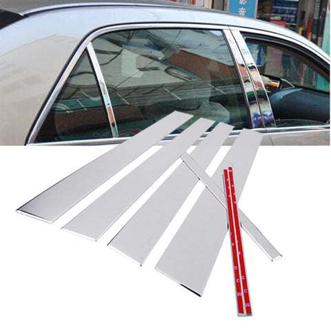 Fit Honda Accord Chrome Stainless Steel Door Pillar Post Trim Covers