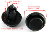 40Pcs Retainer Push Type Fender Bumper Clip 10mm Hole Fit Honda Acura