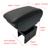 Universal Leather Center Console Armrest Storage Box